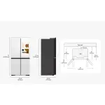 Samsung refrigerador Bespoke French door de 28.6cuft con pantalla de 32" RF29DB9950QD
